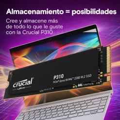 Disco Duro M.2 Crucial P310 2TB PCIe Gen4 x4 NVMe SSD