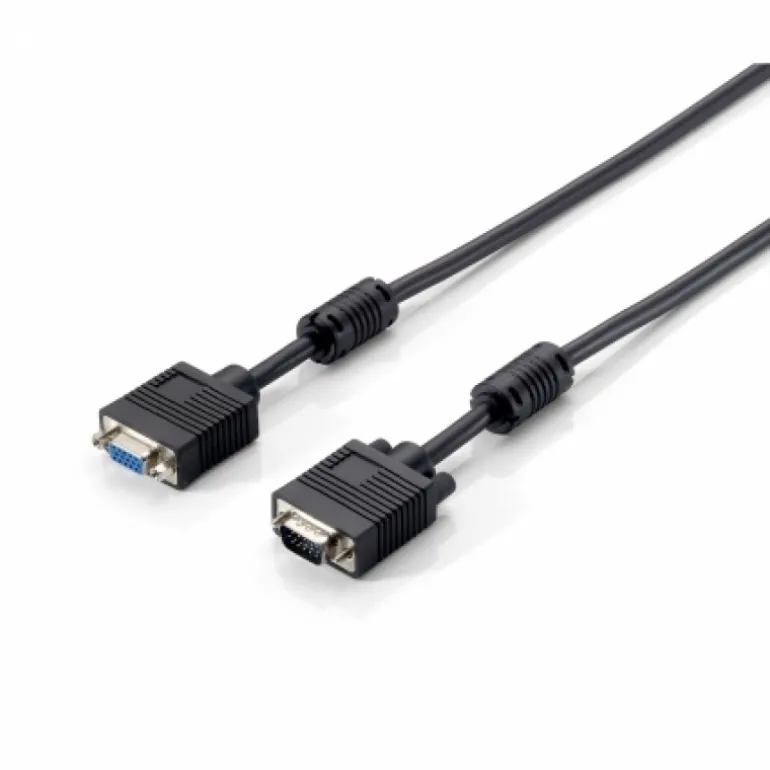 Equip Conector VGA Macho a VGA Hembra 10m Negro - Cable Alargador