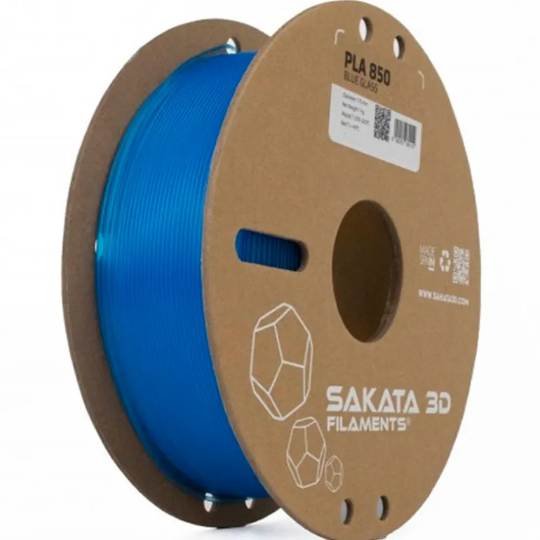 Filamento Sakata 3D PLA 850 GLASS 1.75mm 1Kg Azul