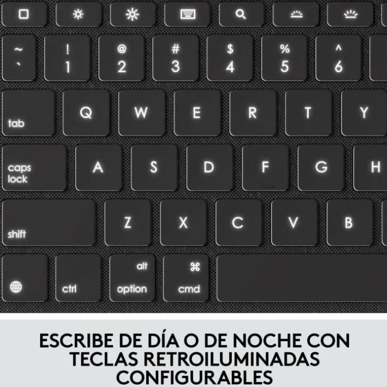 Funda Logitech Combo Touch Con Teclado Retroiluminado Para iPad Grafito