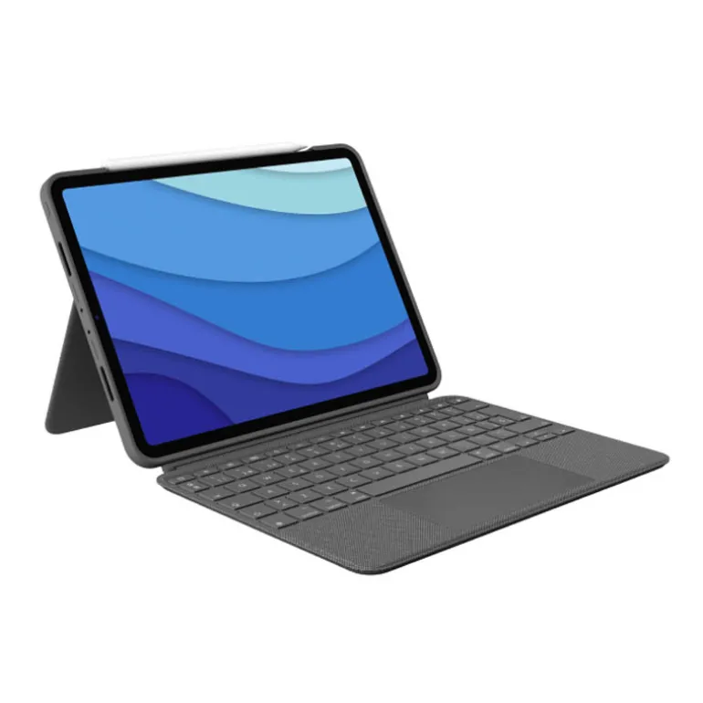 Funda Tablet Logitech Combo Touch Apple Ipad Pro 12.9" 5 Gen Marrón