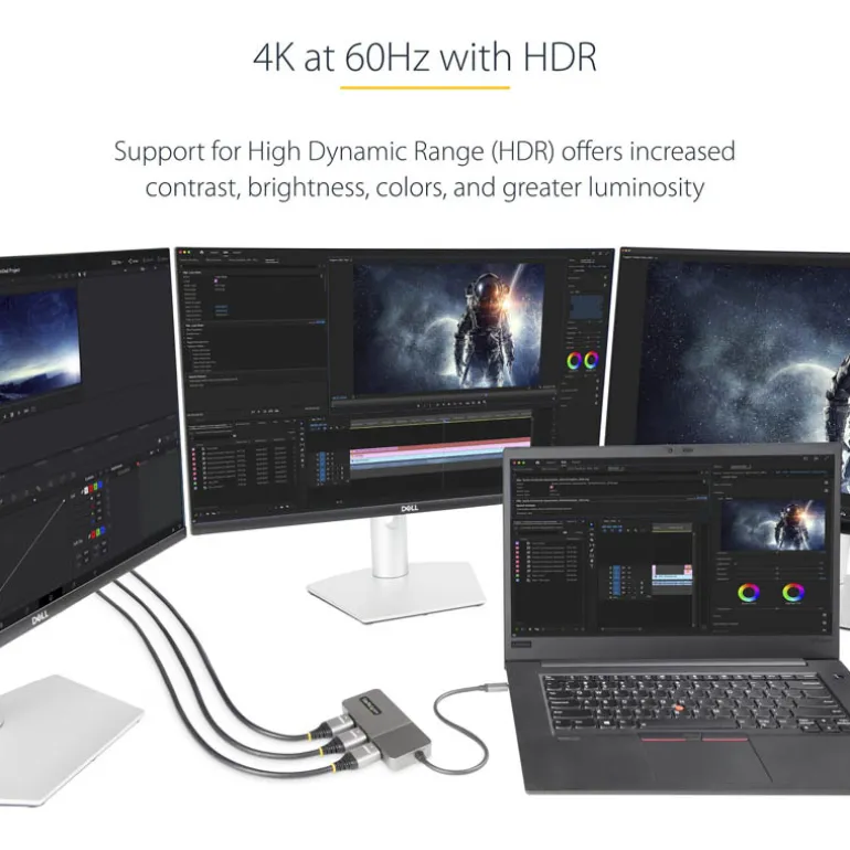 Hub Startech.com MST USB-C a 3 Puertos HDMI 4k 60Hz
