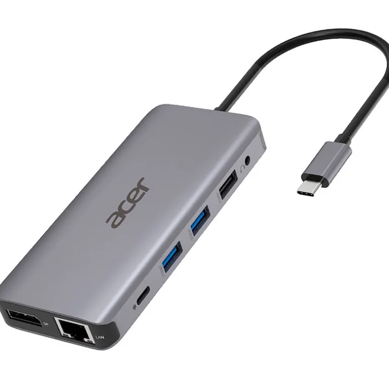 Hub Acer 12 En 1 Type-C Multipuerto Plata