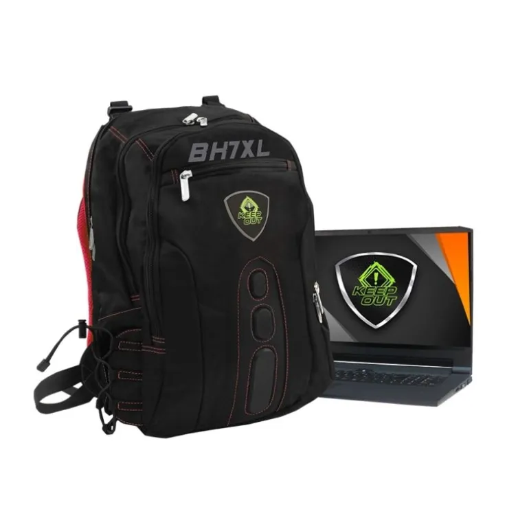 Keep Out BK7RXL 17'' Gaming Negro/Rojo - Mochila