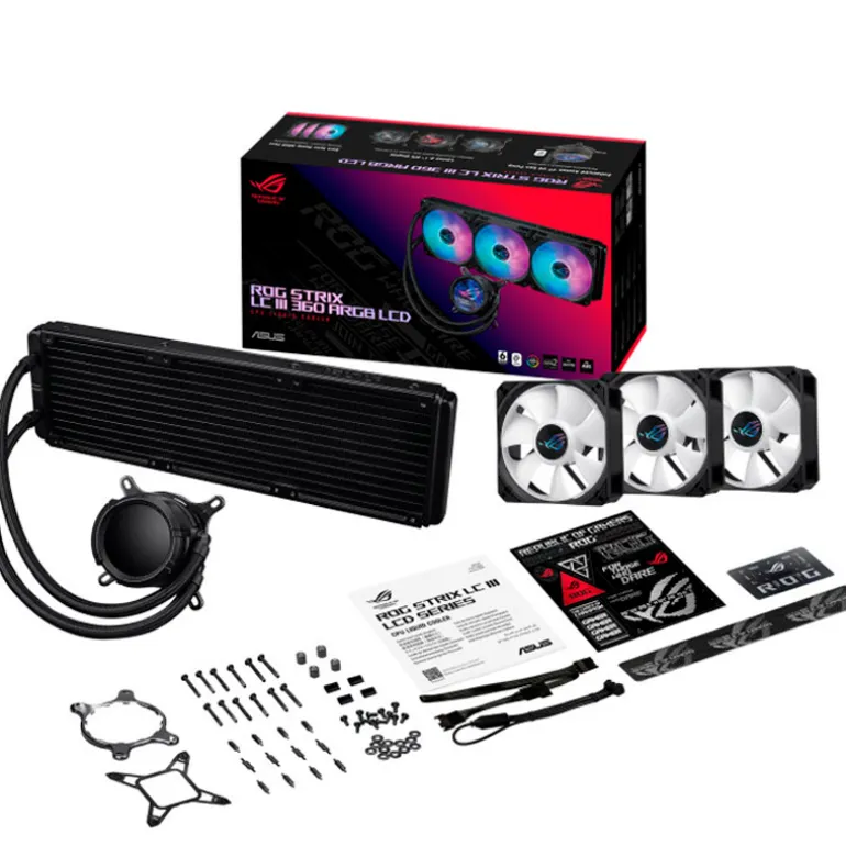 Kit Refrigeración Líquida Asus ROG Strix LC III 360 ARGB LCD Negro