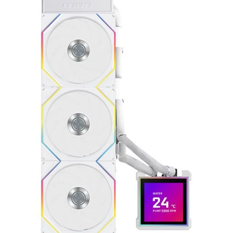 Kit Refrigeración Líquida Lian Li HydroShift II LCD-S ARGB 360TL Blanco