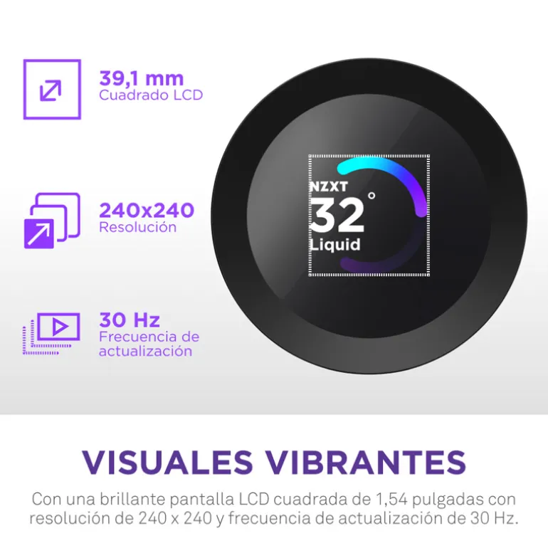 Kit Refrigeración Líquida NZXT Kraken Plus 240 LCD Negro