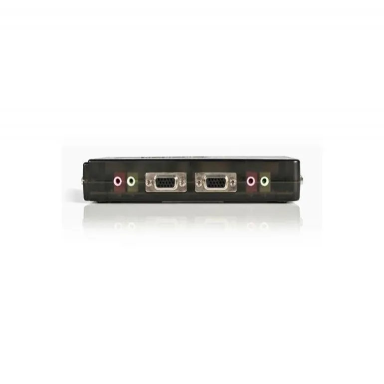 Kit de Conmutador KVM Startech USB de Color Negro de 4 Puertos con Cables y Audio