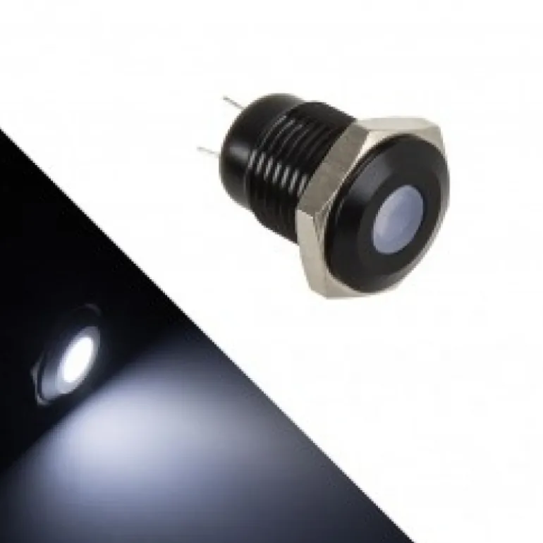 Lamptron SW2004-H 18mm Blanco Versión Negra - Led