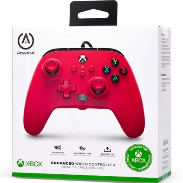 Mando PowerA Artisan Red Avanzado Para Xbox Series X/S