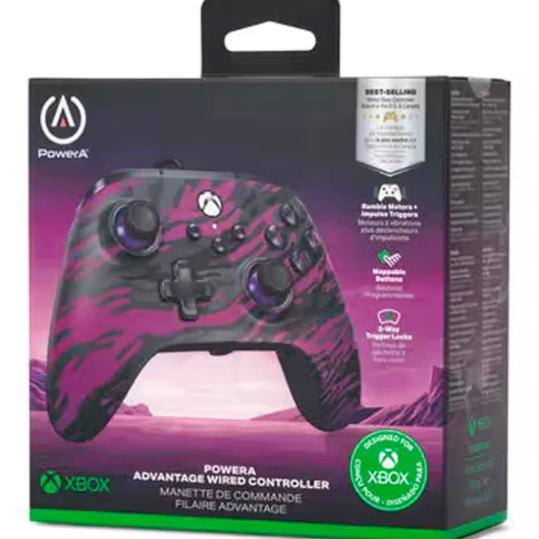 Mando PowerA Purple Camo Wired Para Xbox Series X/S