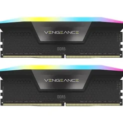 Memoria DDR5 Corsair Vengeance RGB 32GB 2x16GB 6400MHz CL36 XMP Negro