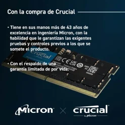 Memoria DDR5 Crucial CT32G48C40S5 32GB 1X32GB 4800MHz CL40 SoDIMM