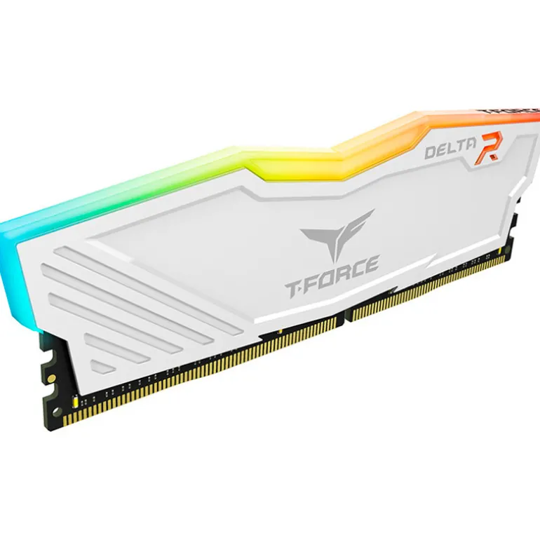 Memoria DDR4 Team Group T-Force Delta RGB 16GB 2x8GB 3600MHz CL18 XMP Blanco