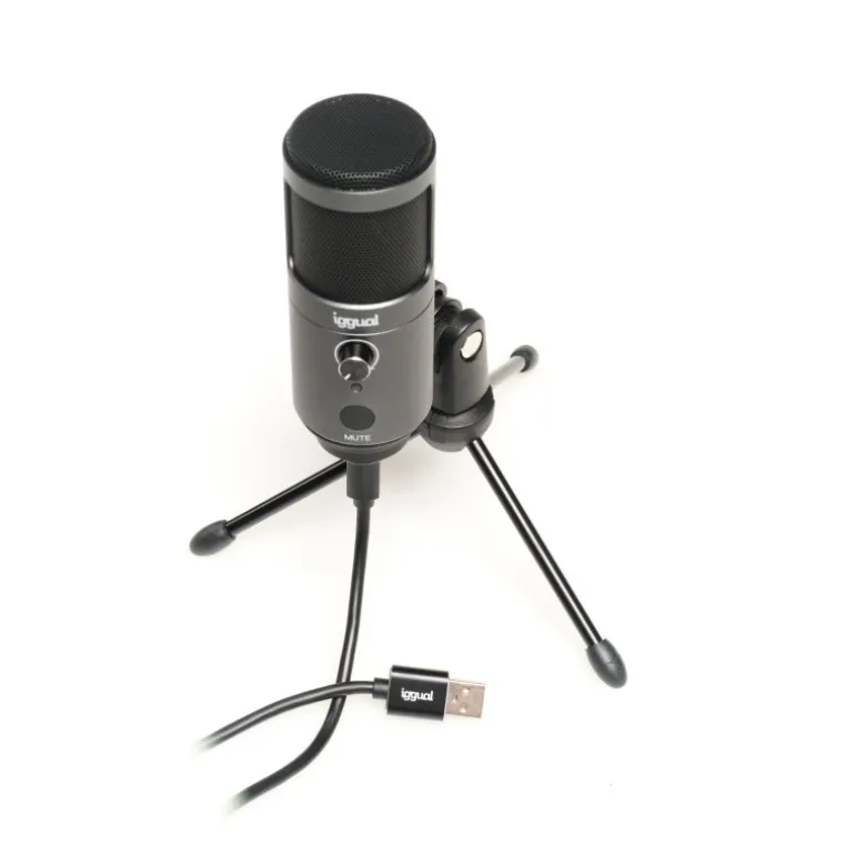 Micrófono iggual Podcasting Pro Gris
