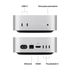 Mini PC Apple Mac Mini M4 Pro 24GB 512GB macOS Plata