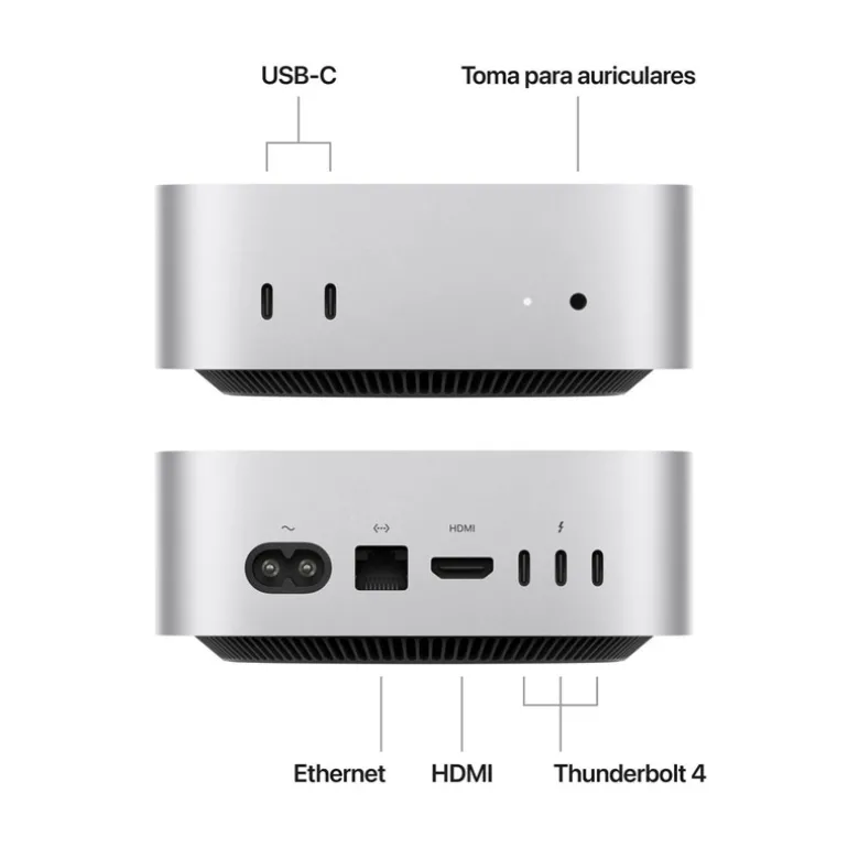 Mini PC Apple Mac Mini M4 Pro 24GB 512GB macOS Plata
