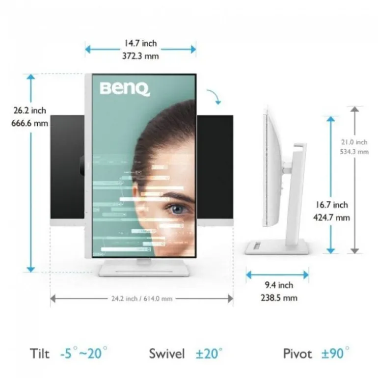 Monitor BenQ GW2790QT 27" QHD 2K IPS Blanco