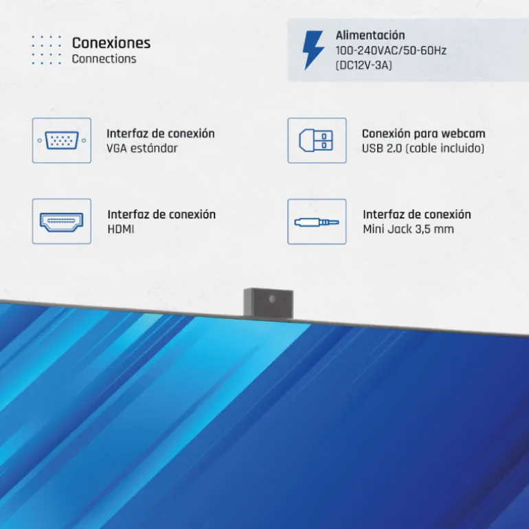 Monitor iggual Webcam 24" FHD IPS 120Hz 1ms