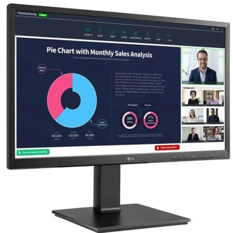Monitor LG 24BP75CP-B 24" FHD IPS 75Hz 5ms HDR USB-C Webcam