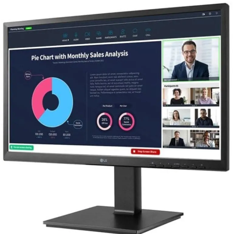 Monitor LG 24BP75CP-B 24" FHD IPS 75Hz 5ms HDR USB-C Webcam