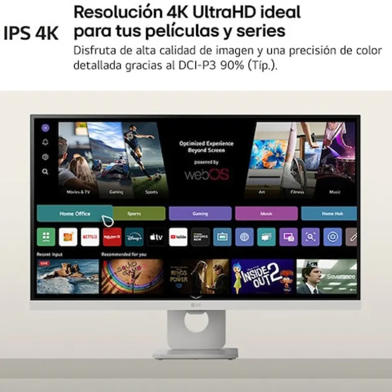 Monitor LG Smart 27U731SA-W 27" 4K UHD IPS 60Hz 5ms HDR webOS 24