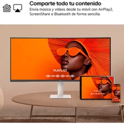 Monitor LG Smart 34U601SA-W 34" webOS24 UWQHD VA 100Hz 5ms HDR Curvo