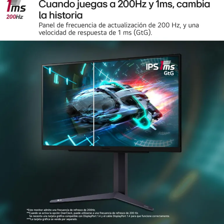 Monitor LG UltraGear 27GS75Q-B 27" QHD 2K IPS 200Hz 1ms HDR FreeSync/G-Sync