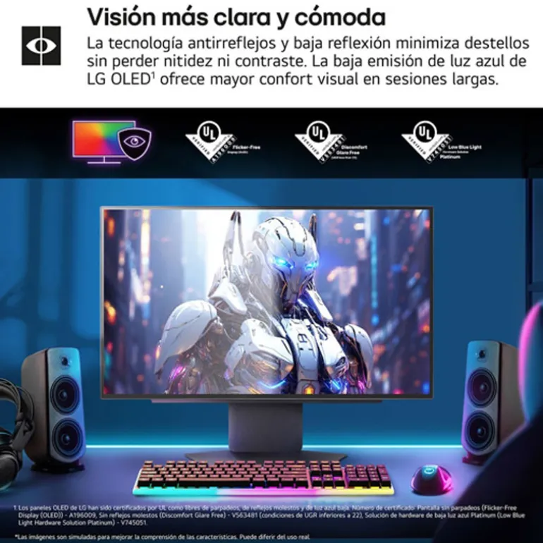 Monitor LG UltraGear OLED 27GX790A-B 27" QHD 2K OLED 480Hz 0.03ms HDR FreeSync/G-Sync
