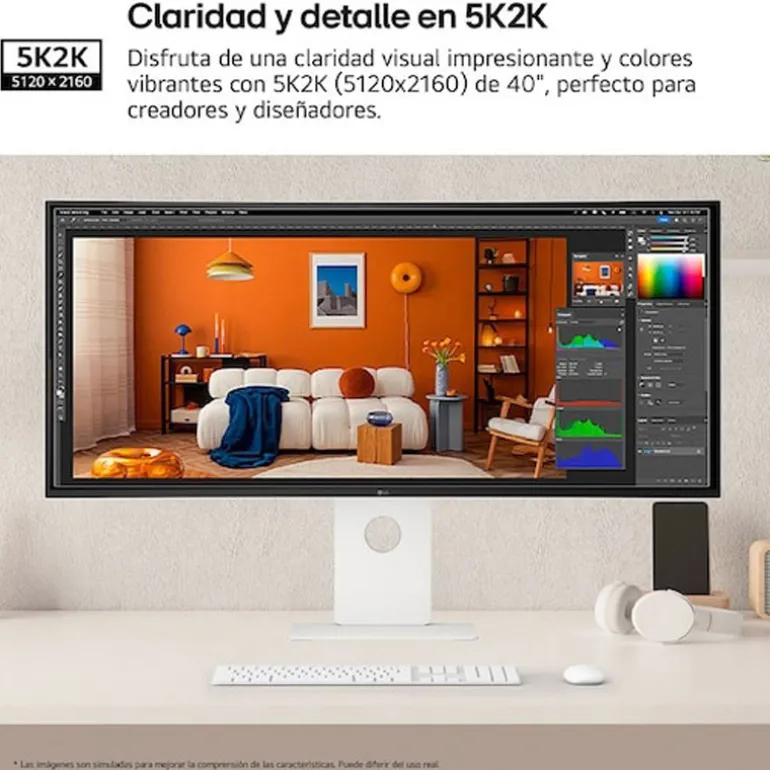 Monitor LG UltraWide 40U990A-W 40" 5K2K IPS 120Hz 5ms HDR FreeSync Premium Curvo
