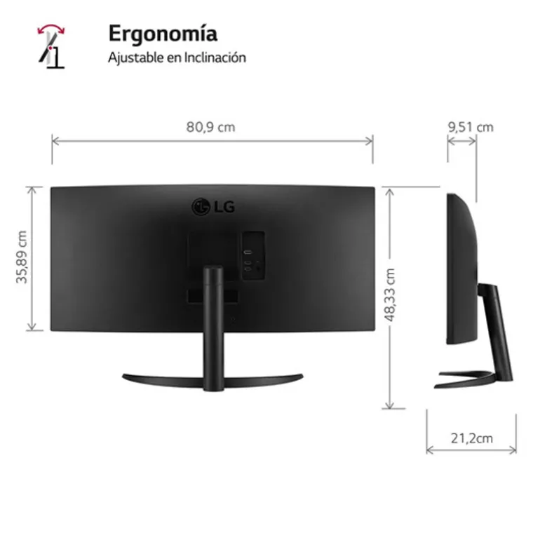Monitor LG UltraWide 34WR50QK-B 34" WQHD VA 100Hz 5ms HDR Curvo