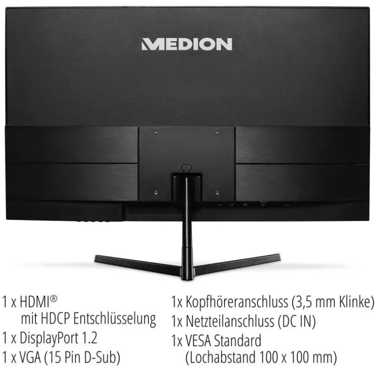 Monitor Medion Akoya P52726 27" FHD IPS 100Hz 7ms HDR10