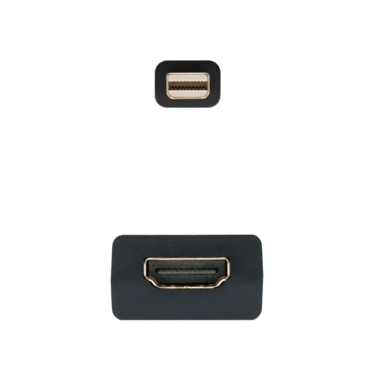 Nano Cable Adaptador Mini DisplayPort a HDMI Negro 15cm - Adaptador Mini DisplayPort