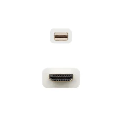 Nano Cable Conversor Mini DP a HDMI Blanco 2m - Cable HDMI