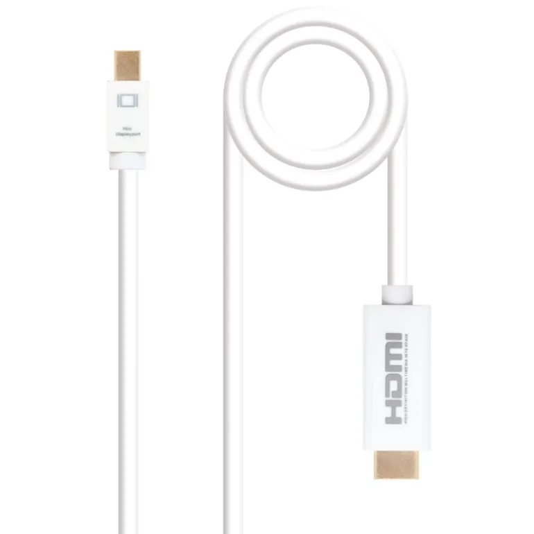 Nano Cable Conversor Mini DP a HDMI Blanco 5m - Cable HDMI