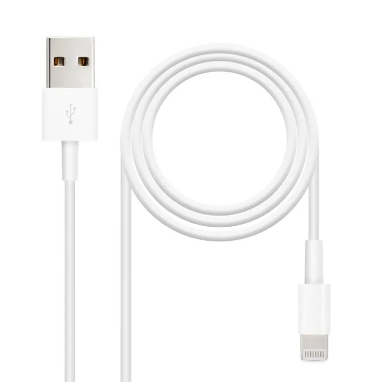 Nano Cable Lightning a USB 2.0 Lightning/M-USB A/M Blanco 2m - Cable USB