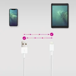Nano Cable Lightning a USB 2.0 Lightning/M-USB A/M Blanco 2m - Cable USB