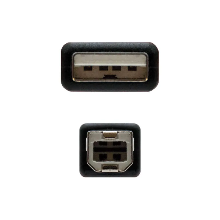 Nanocable USB 2.0 Tipo A/B 4,5m Negro - Cable USB