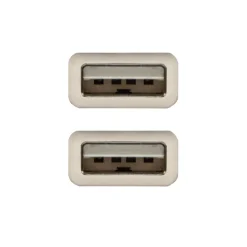 Nanocable USB 2.0, Tipo A/M-A/M Beige - Cable USB