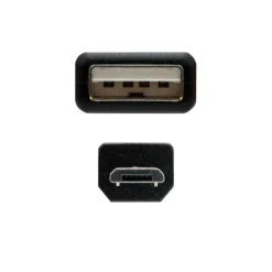 Nanocable USB 2.0 Tipo A/M-Micro B/M Negro 1.8m - Cable