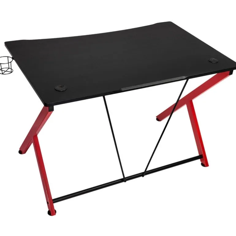 Nitro Concepts D12 Negro/Rojo - Mesa Gaming