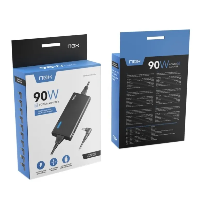 Nox NXPWR65NB Universal USB 65W - Cargador Portátil