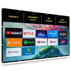 Pack  Iggual Proyector + Pantalla 16:9 120