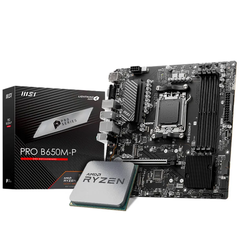 Pack AMD Ryzen 5 7500F 5.0GHz + MSI PRO B650M-P
