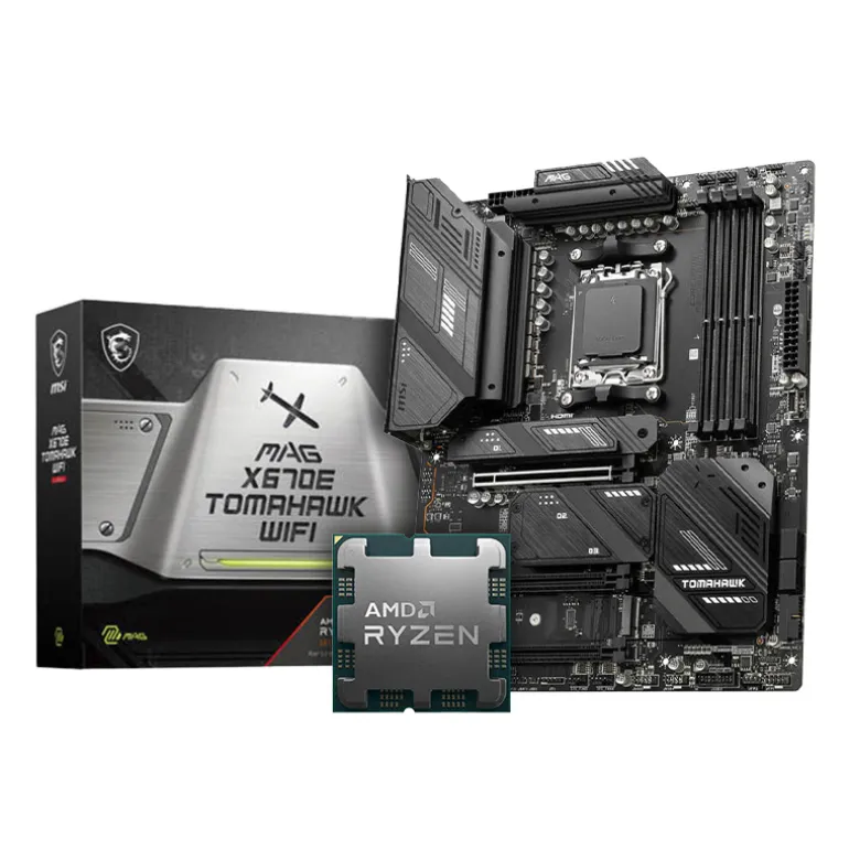 Pack AMD Ryzen 7 7800X3D 5.0GHz Tray + MSI MAG X670E TOMAHAWK WIFI