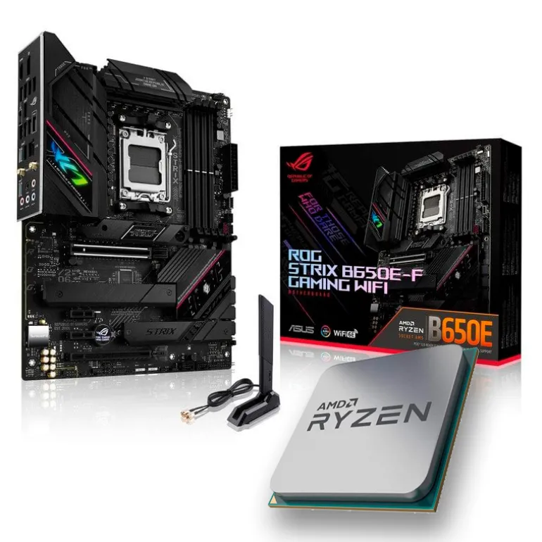 Pack AMD Ryzen 9 7900X Tray + Asus ROG Strix B650E-F Gaming WIFI