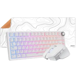 Pack  Royal Kludge RKR75 ISO-ES + Powercolor Alphyn AM10 + Phoenix Stratos Cuero 90x 40cm Blanco