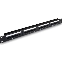 Panel Parcheo Aisens A141-0509 24 Puertos RJ45 Cat.6 UTP 19" 1U Negro