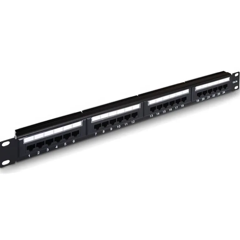 Panel Parcheo Aisens A141-0509 24 Puertos RJ45 Cat.6 UTP 19" 1U Negro