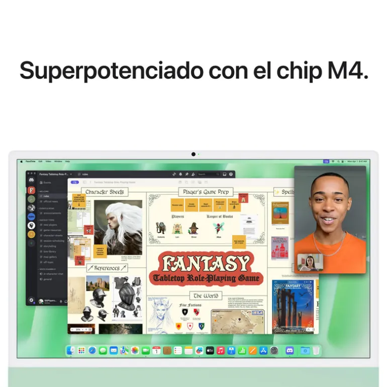 PC Todo En Uno Apple iMac M4 24GB 512GB 24" macOS Touch ID Verde